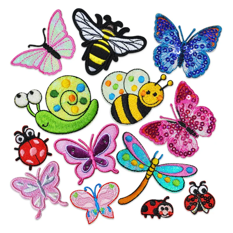 Embroidery Lady Bug - حشرات كرتونية رقعة تطريز ، حديد