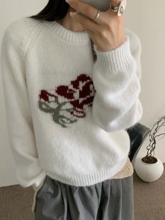 سترة محبوكة كورية عتيقة الطراز - مراجعة Embroidery Rose وسعره