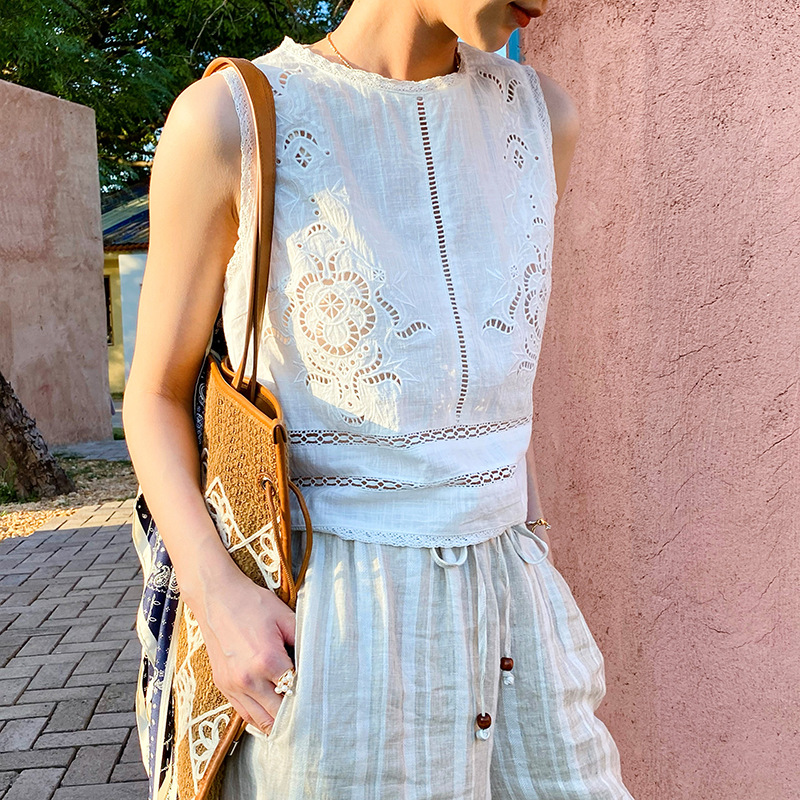 بلوزة نسائية صيفية كاجوال بتصم - مراجعة Embroidery Cotton Shirt وسعره