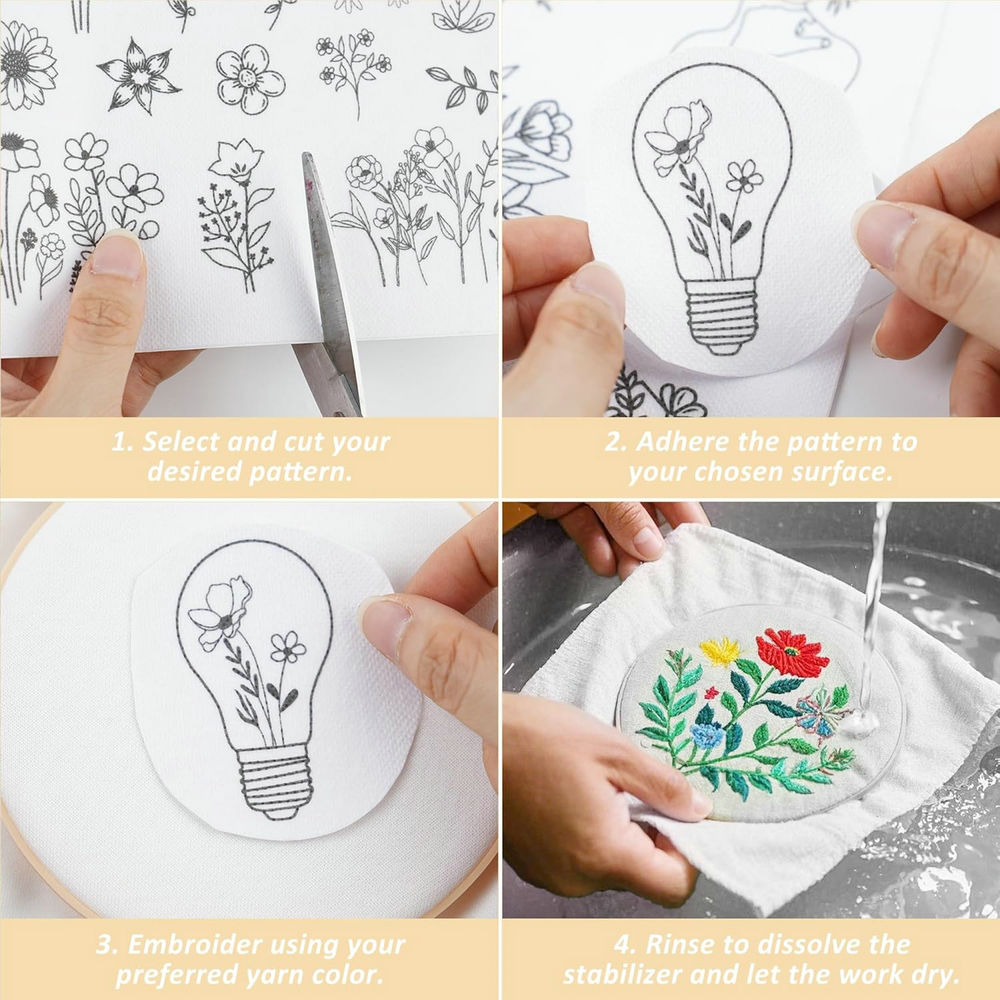 4 أوراق أنماط التطريز القابلة  - مراجعة Embroidery Meaning وسعره