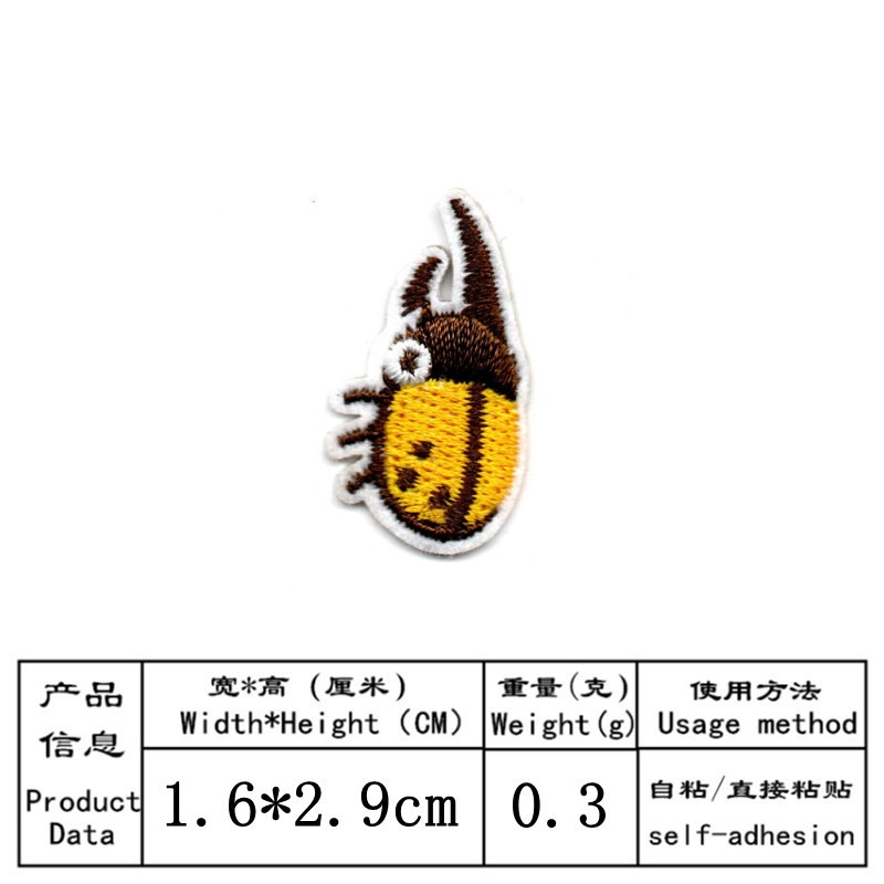 50 قطعة/الوحدة عصا على أنيمي ش - مراجعة Embroidery Lady Bug وسعره