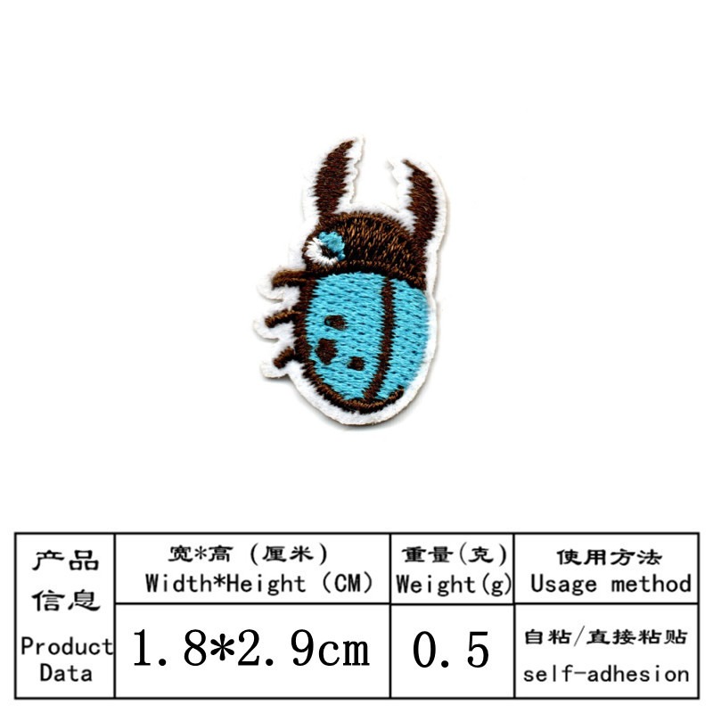 50 قطعة/الوحدة عصا على أنيمي ش - مراجعة Embroidery Lady Bug وسعره